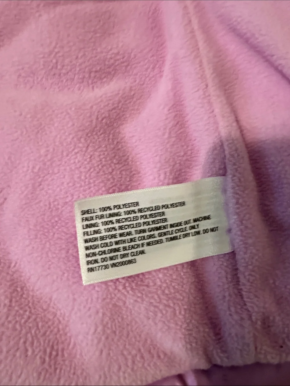 Cat & Jack Shiny Lilac Hooded Puffer Jacket